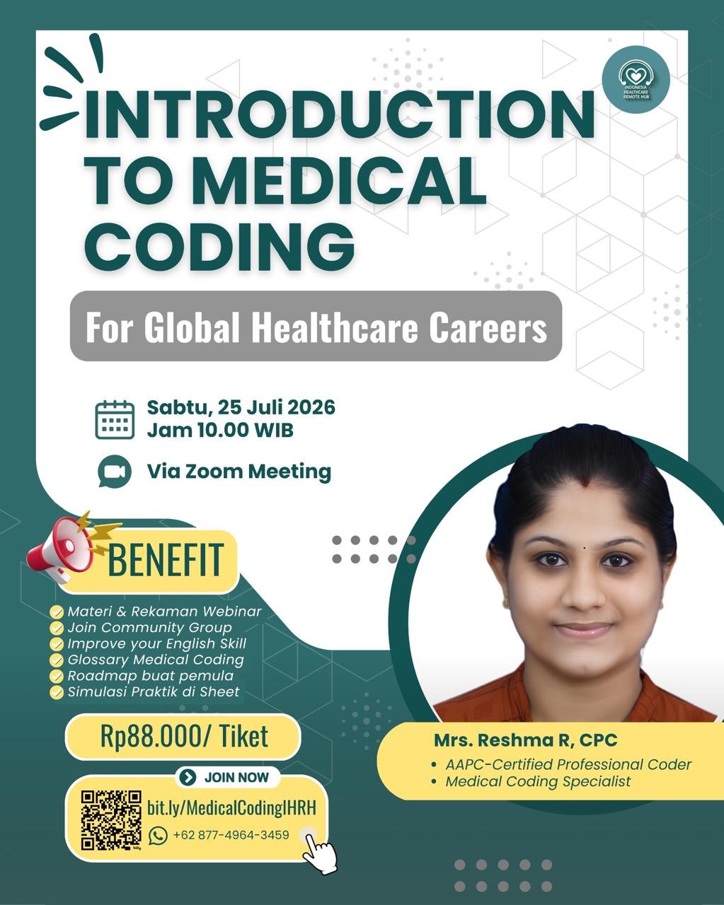 Paket Webinar: Introduction to Medical Coding for Global Healthcare Beginners